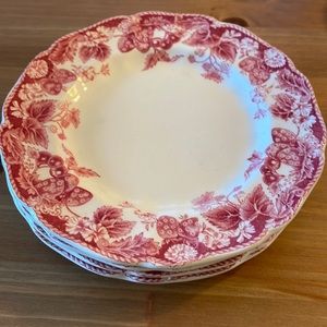 Johnson Bros Straberry Fair Vintage Bread & Butter Plates
